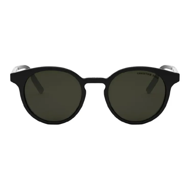 DIOR Acetate Metal Round Sunglasses Men's Black-1