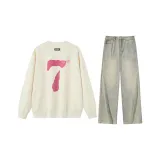 Creamy Apricot Sweatshirt+Yellow Mud Jeans