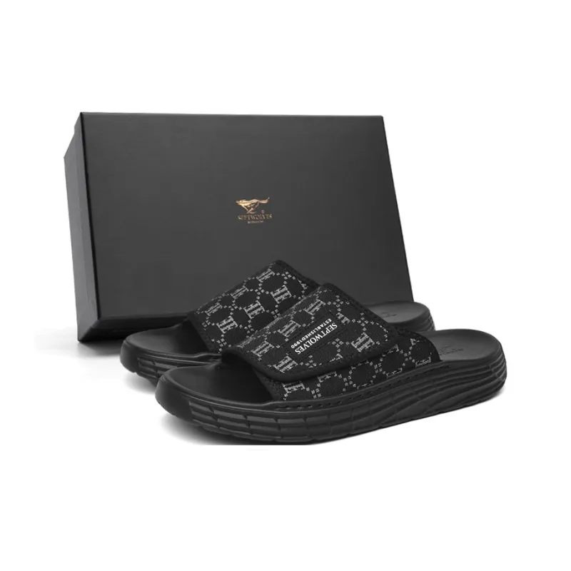SEPTWOLVES Slip Resistant Quick Dry Cushioning Slide Slippers Men's-5