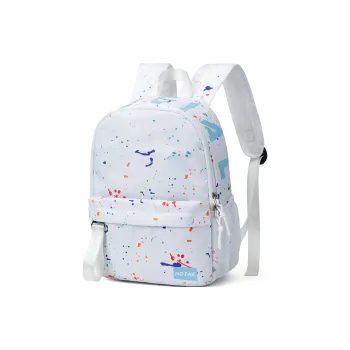 NOT ME Fabric Backpack Unisex Spray Paint White