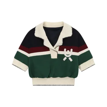 UOOYAA Crop Tops Women's Stripes