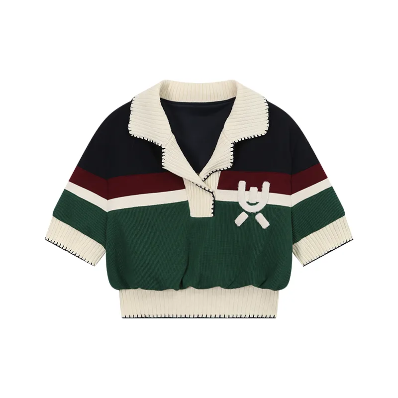 UOOYAA Crop Tops Women's Stripes-0