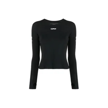 OFF WHITE Logo Print Performance Top Black