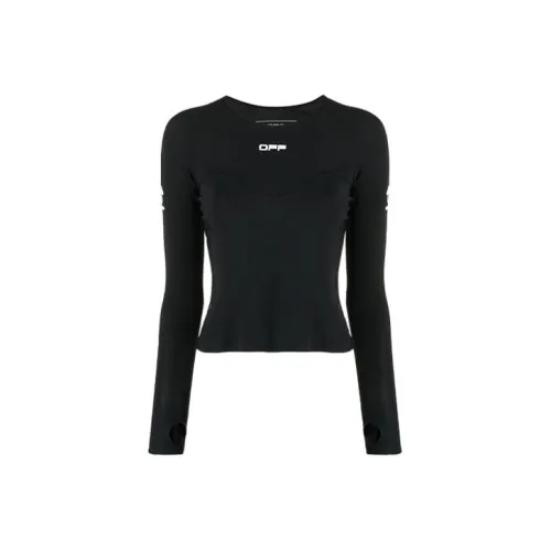 OFF WHITE Logo Print Performance Top Black