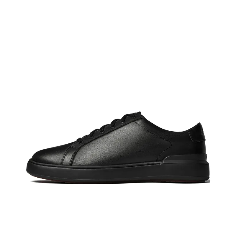 Clarks Slip Resistant Low Top Skateboard Shoes Men's Black-0