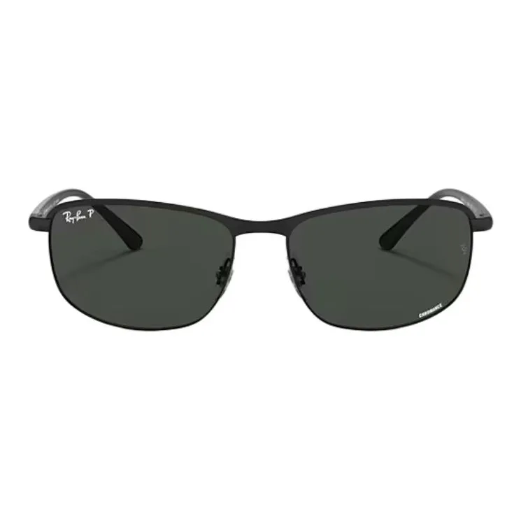 RayBan Metal Square Sunglasses Unisex Black-1