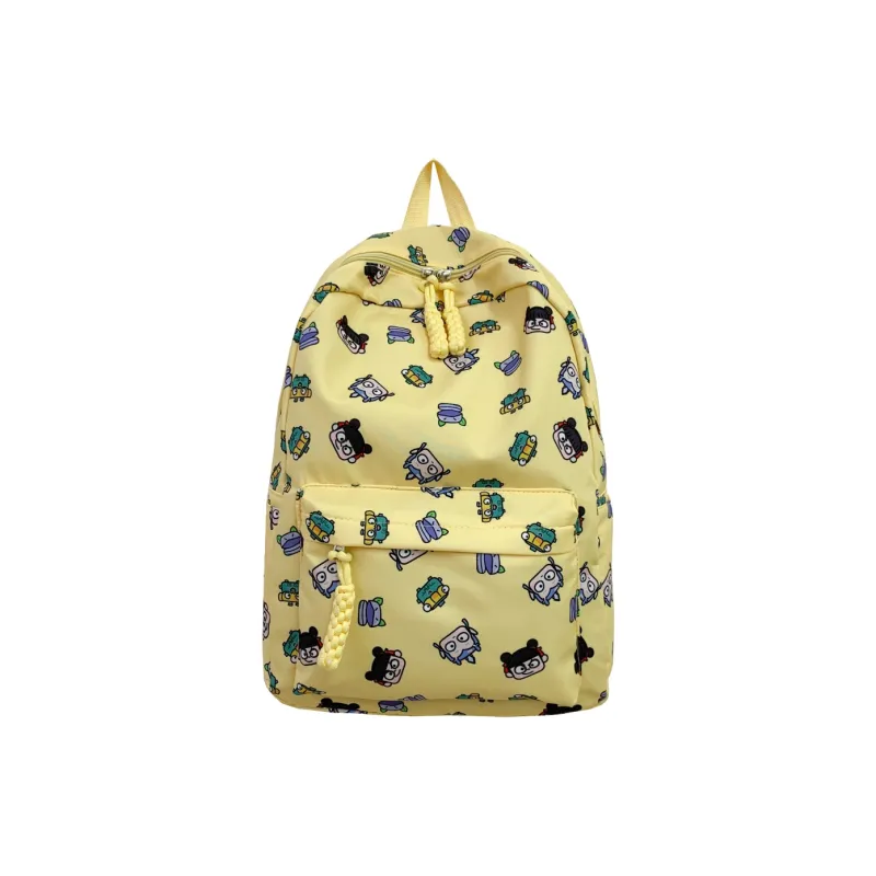 ZOGA Composite Cloth Backpack Regular Unisex Ecru/Black/Yellow-4