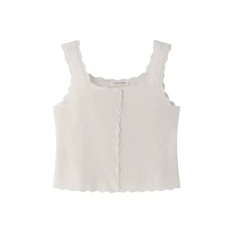 VIKTORIACHAN FW24 Tank Tops Women's Ivory White-0