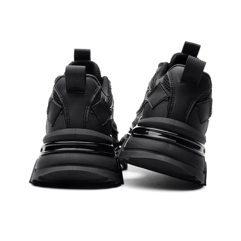 JEEP SPIRIT Cushioning Low Top Chunky Sneakers Men's Black-4