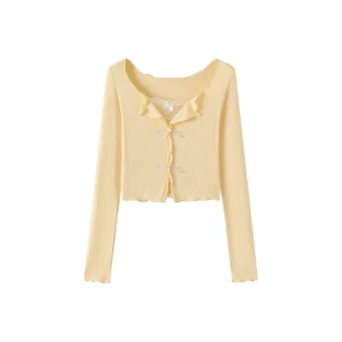 MUSTOFF T Shirt Women's Light Yellow