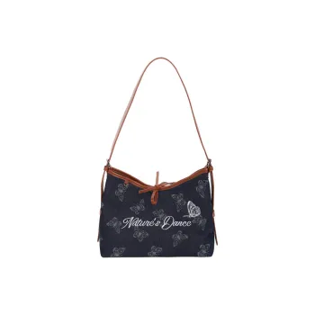 The British Museum Fabric, Synthetic Leather Shoulder Bag Women's Blue