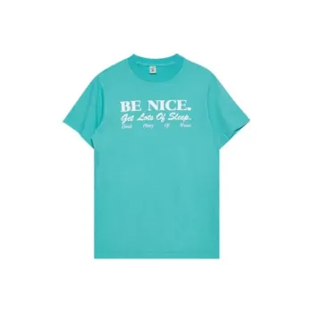 SPORTY & RICH Slogan print Cotton T shirt