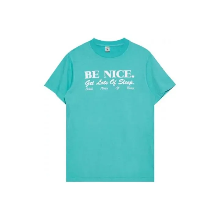 SPORTY & RICH Slogan print Cotton T shirt-0