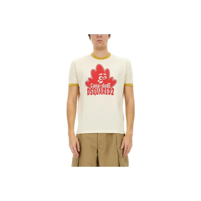 DSQUARED 2 Logo Printed Crewneck T Shirt-0