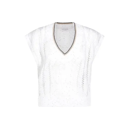 Brunello Cucinelli V Neck Knitted Vest