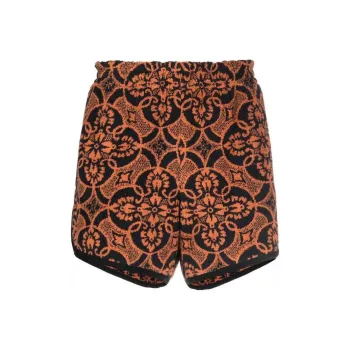 Marine Serre Sports Shorts Men Orange