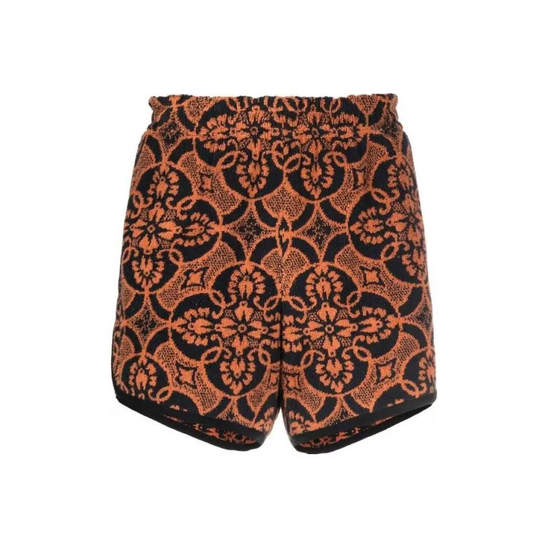 Marine Serre Sports Shorts Men Orange-0