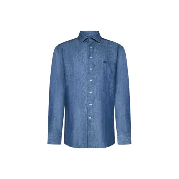 ETRO Pegaso Embroidered Button Up Shirt