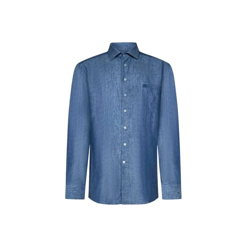 ETRO Pegaso Embroidered Button Up Shirt-0