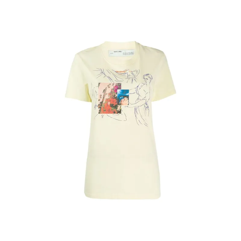 OFF WHITE SS22 T Shirts Women's Beige Yellow-0