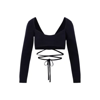 Patou Cropped Tie fastening Top