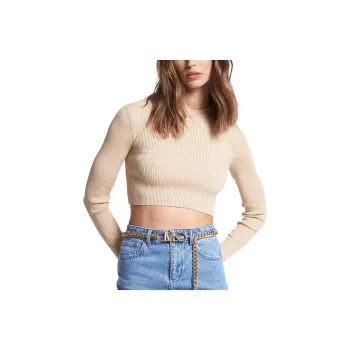 MICHAEL KORS Crop Tops Women's Beige