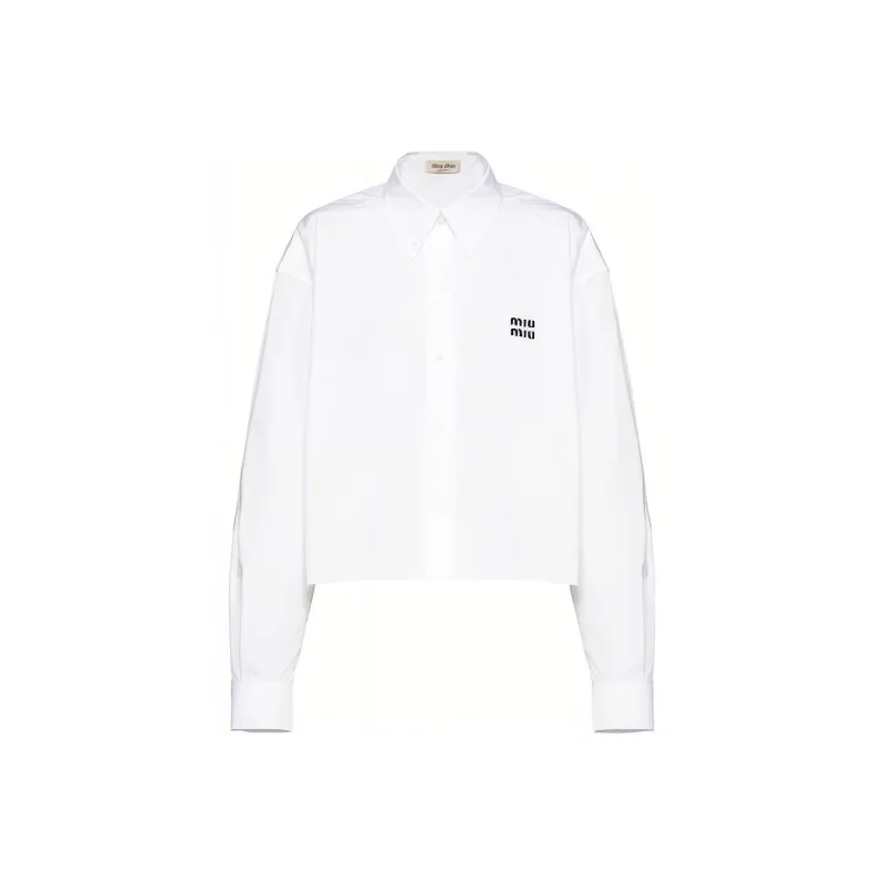 MIU MIU FW22 Crop Tops Women's White-0
