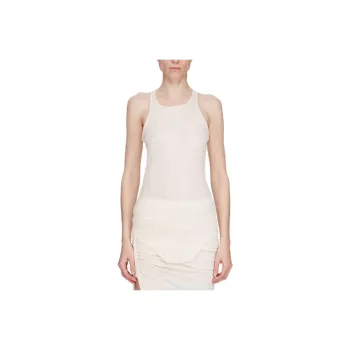 RICK OWENS Fine Ribbed Sleeveless Tank Top
