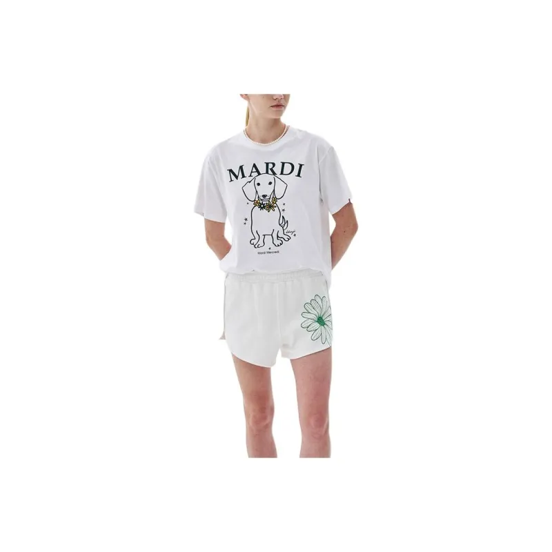 MARDI MERCREDI T Shirts Women's White Orange-0