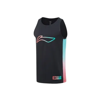 LINING Sports Basketball Collection Basketball Jerseys Men Black Neon Jade Green Sunset Pink
