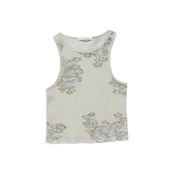 Acne Studios Lace print Ribbed Tank Top