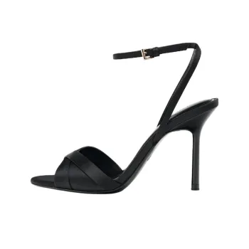ZARA One Strap Sandals 9cm Women's Black