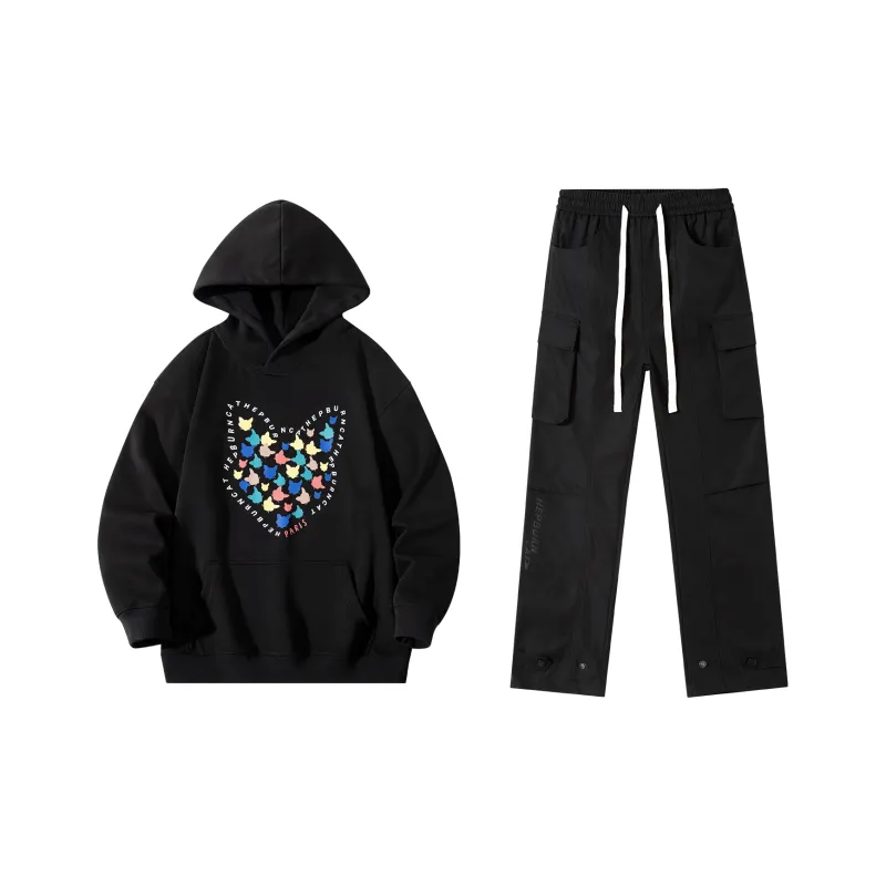 Hepburn Cat Sweatshirt Sets Unisex-15
