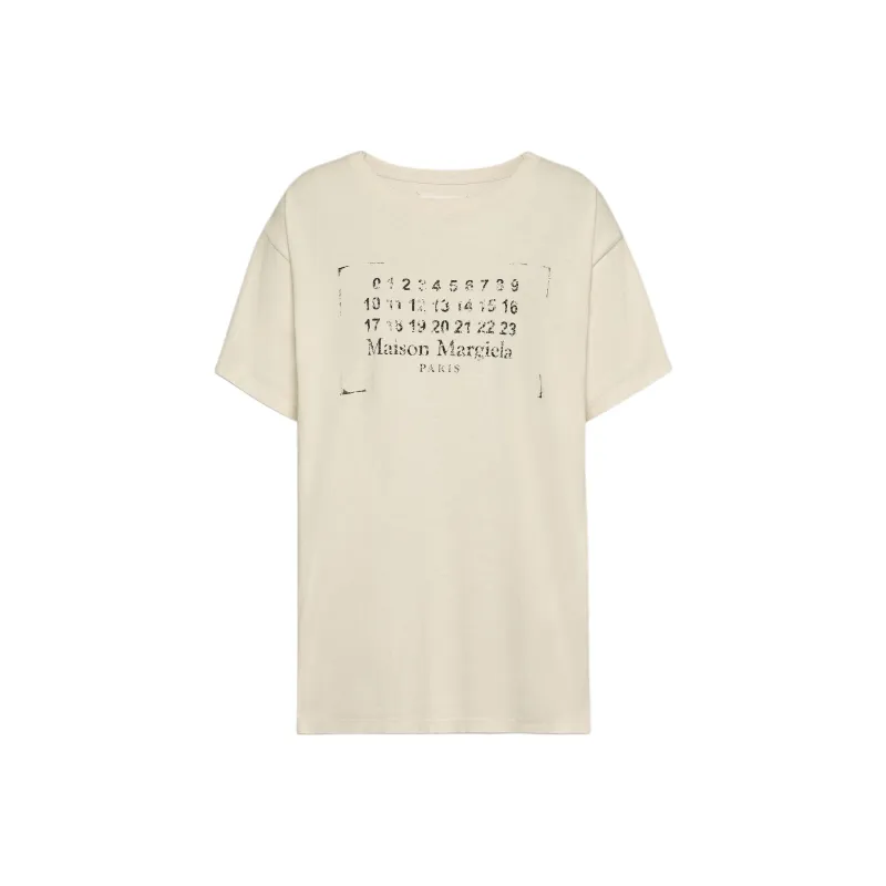 MM6 Maison Margiela Logo Stamped Crewneck T Shirt-0