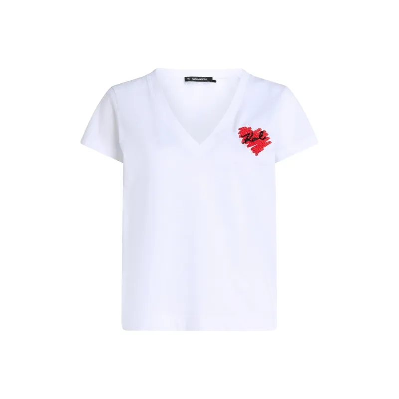 Karl Lagerfeld K/Heart V neck T shirt-0