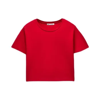 ZARA T-Shirts Women's Deep Red