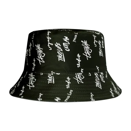 NIUMJ Cotton Bucket Hats Unisex Black/White