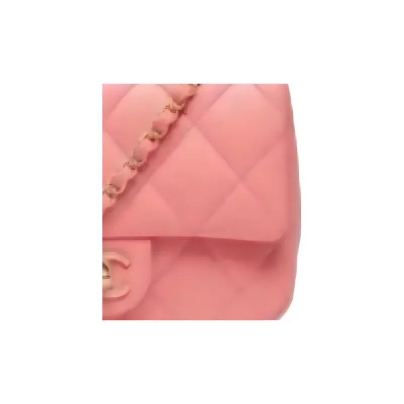 CHANEL Lambskin One Shoulder Handbag Women's Light Pink Red-2