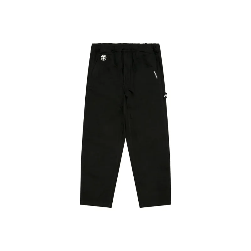 Aape Moonface Logo Straight leg Trousers-2