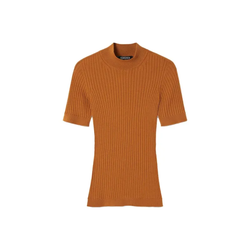 VERSACE Ribbed knit Virgin wool Jumper-0