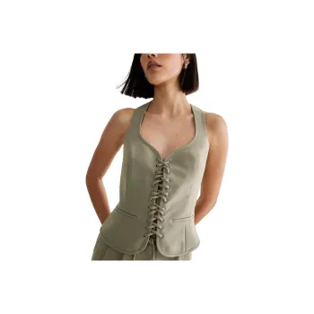 NASTY GAL Tank Tops Women's Olive