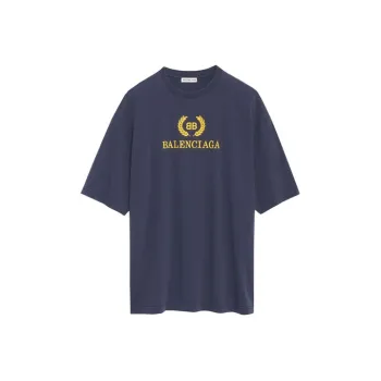 Balenciaga Regular T Shirt Women's Dark Blue Regular Fit