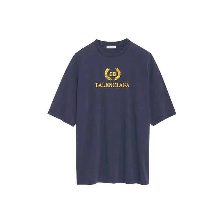 Balenciaga Regular T Shirt Women's Dark Blue Regular Fit-0