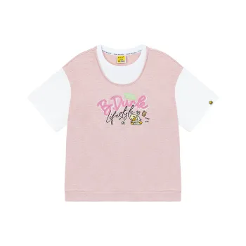 B.Duck T Shirts Women's Pink White Multicolor