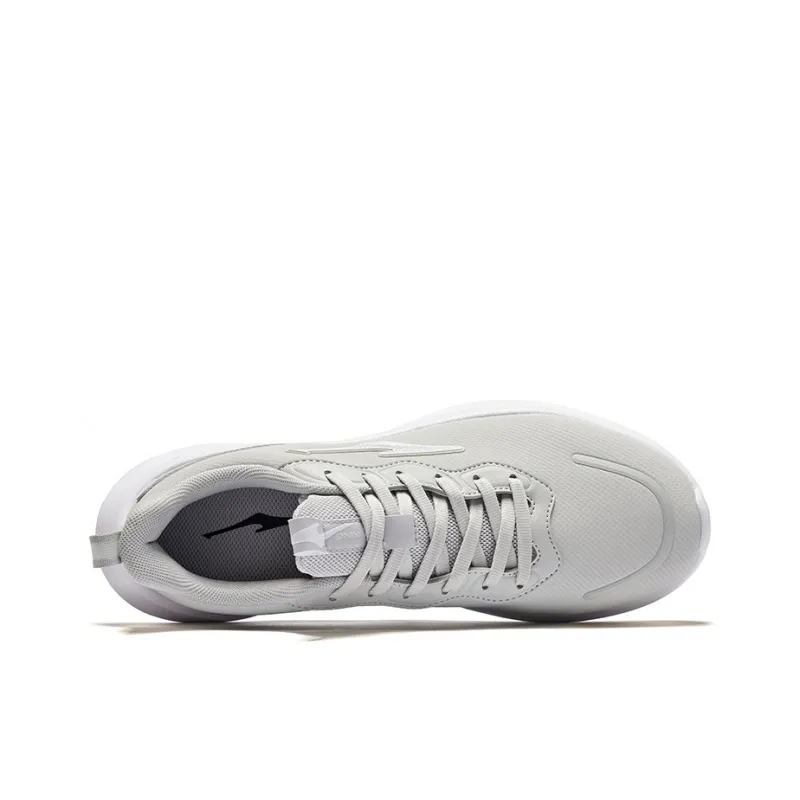 Erke Cushioning, Slip Resistant, Lightweight Low Top Casual Running Shoes Men's Gray White-2