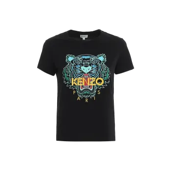 KENZO Classic Tiger Head T Shirts Women's Black