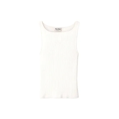 MIU MIU FW24 Tank Tops Women's White