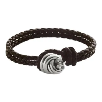 Bottega Veneta Knot Detailed Braided Bracelet