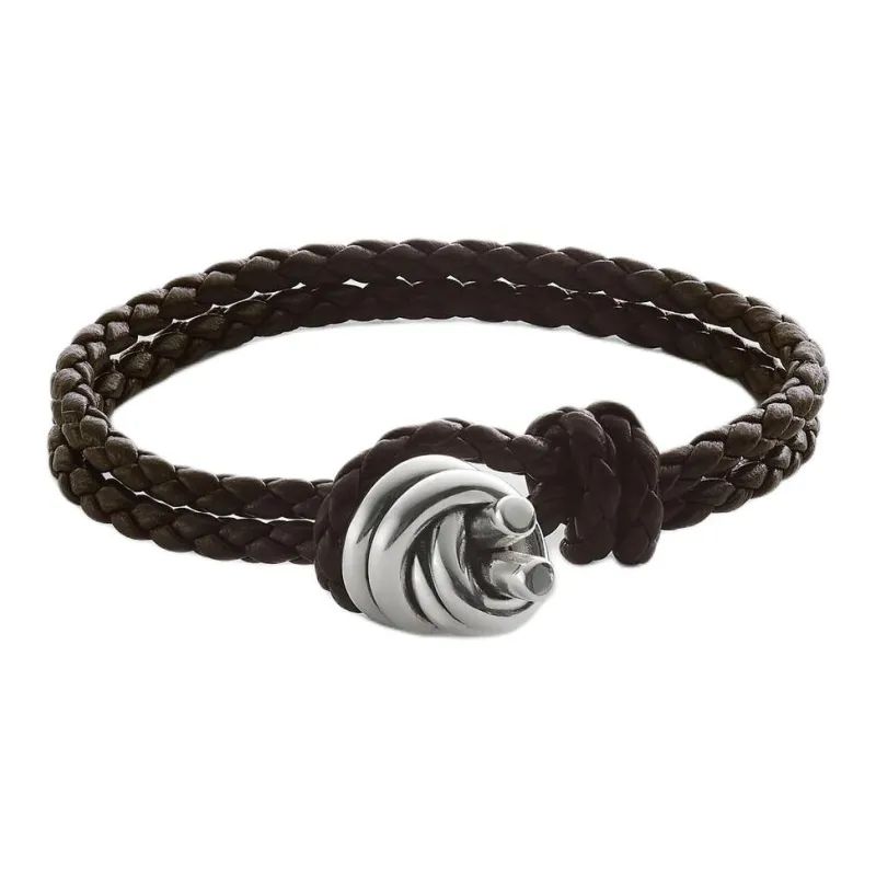Bottega Veneta Knot Detailed Braided Bracelet-0