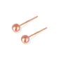 4mm Round Head Stud Earrings[Solid 999 Silver]